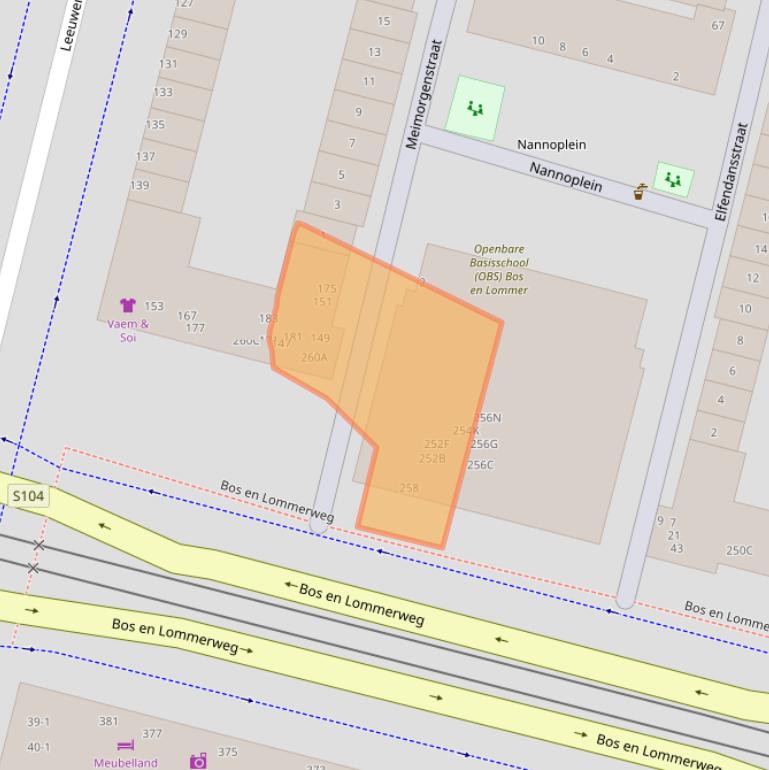 Kaart van postcodegebied 1061EH.