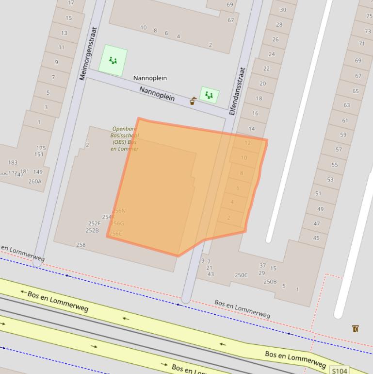 Kaart van postcodegebied 1061EM.