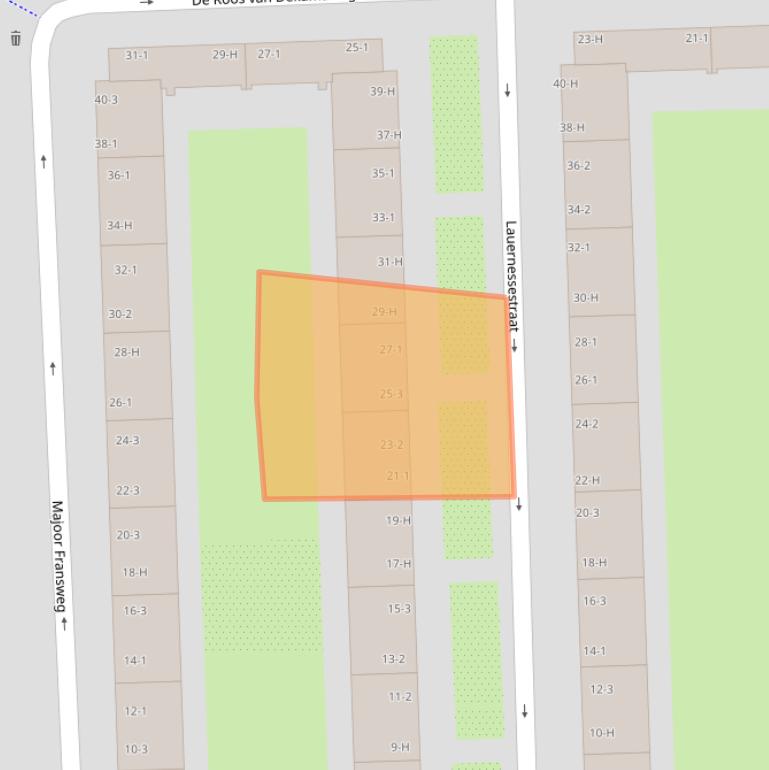 Kaart van postcodegebied 1061EV.