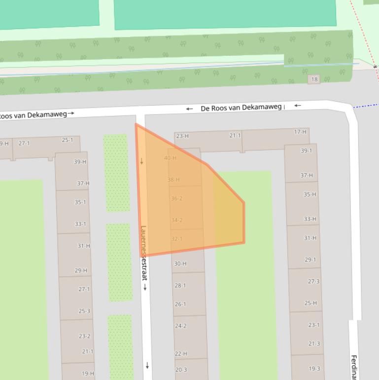 Kaart van postcodegebied 1061GB.