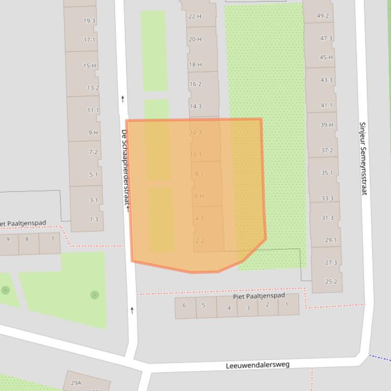 Kaart van postcodegebied 1061GT.