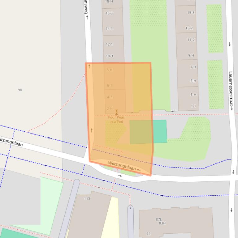 Kaart van postcodegebied 1061HK.