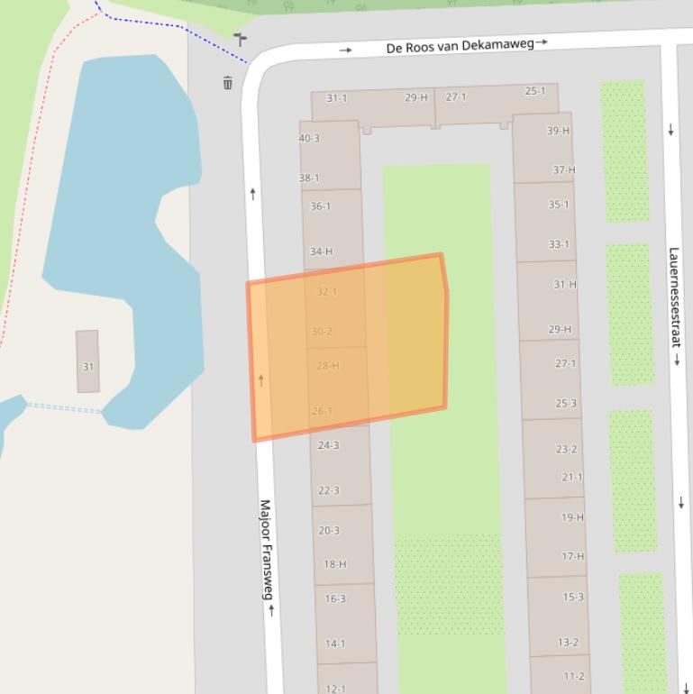 Kaart van postcodegebied 1061HN.