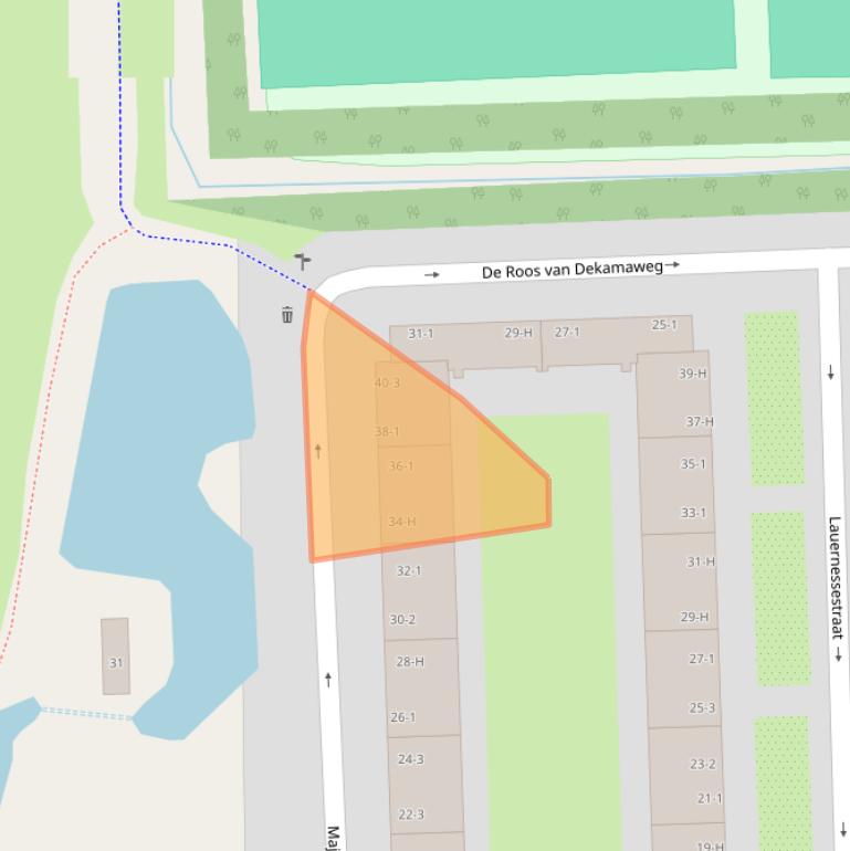 Kaart van postcodegebied 1061HP.