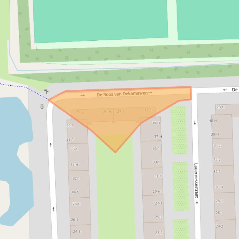 Kaart van postcodegebied 1061HS.