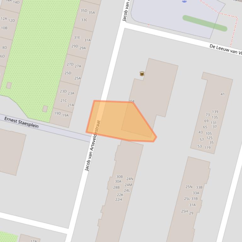 Kaart van postcodegebied 1061JB.