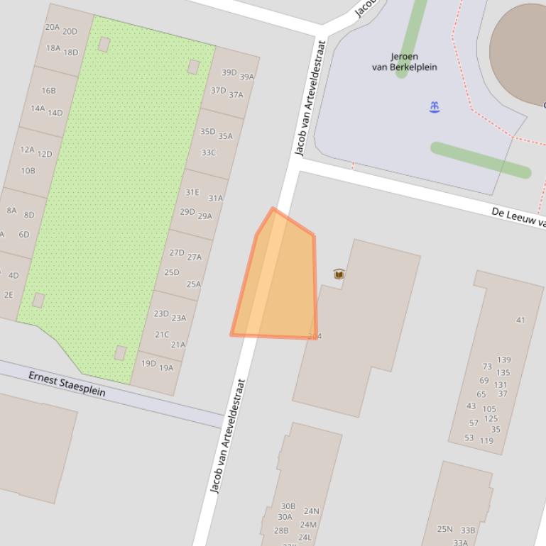 Kaart van postcodegebied 1061JC.