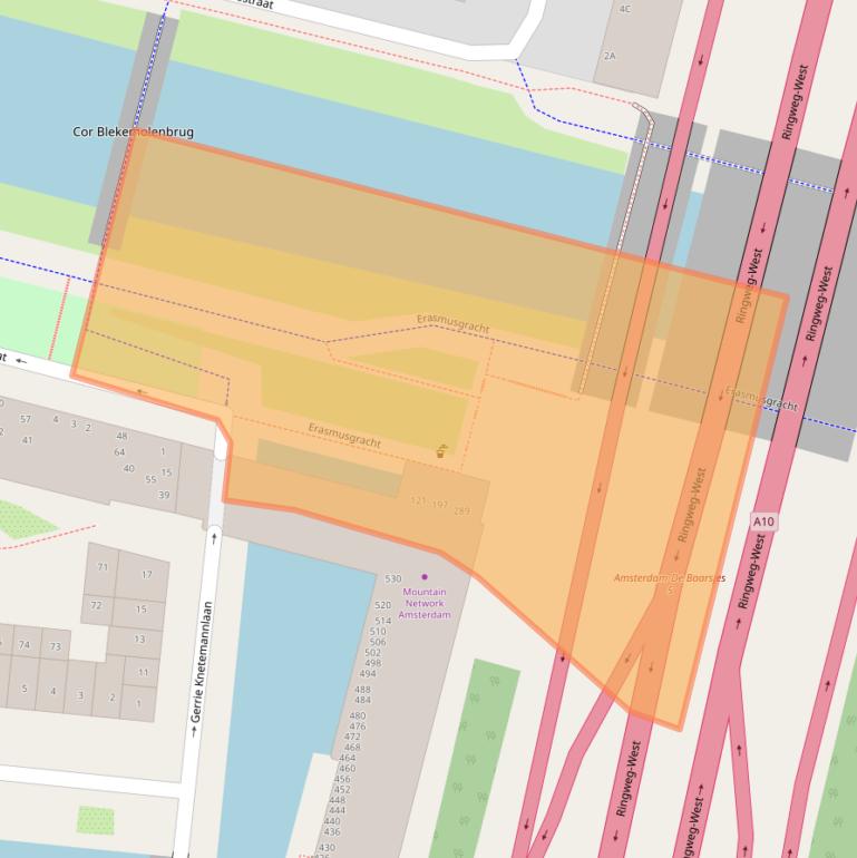 Kaart van postcodegebied 1061MD.