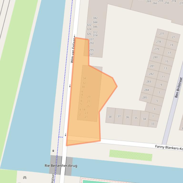 Kaart van postcodegebied 1061MK.