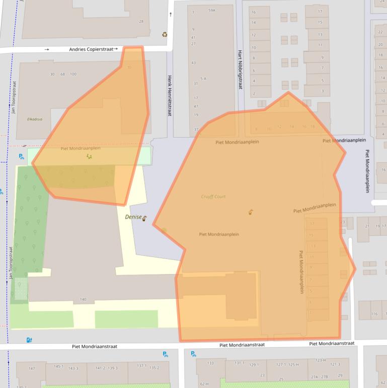Kaart van postcodegebied 1061SC.