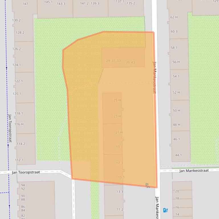Kaart van postcodegebied 1061ST.