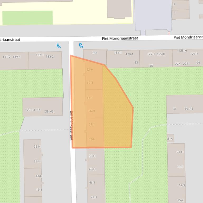Kaart van postcodegebied 1061SX.