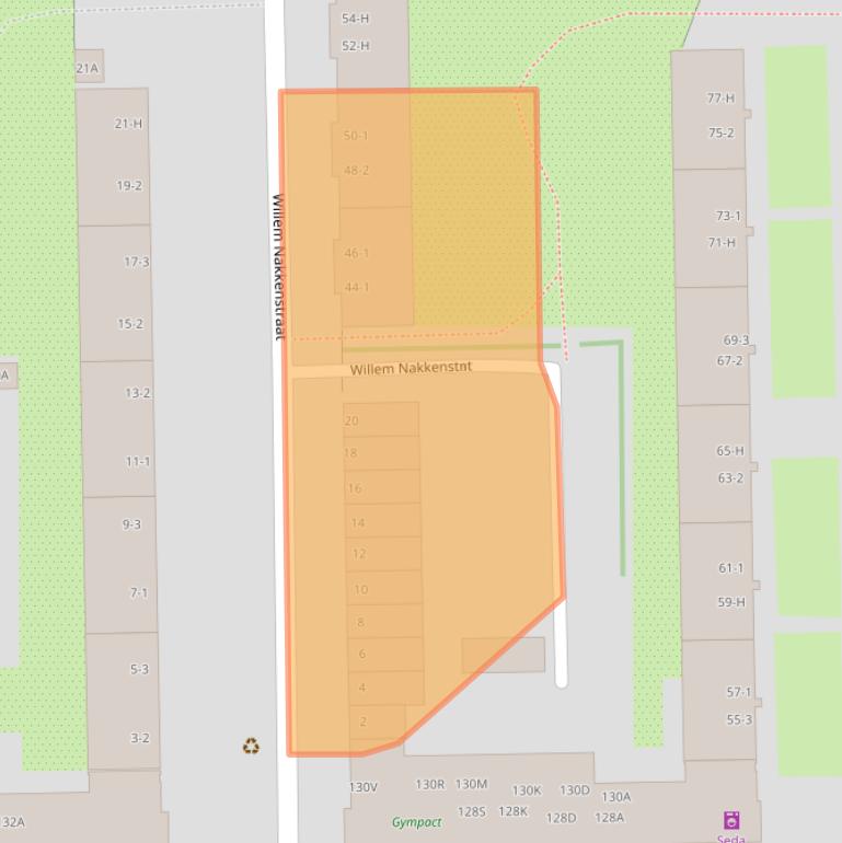 Kaart van postcodegebied 1061TC.