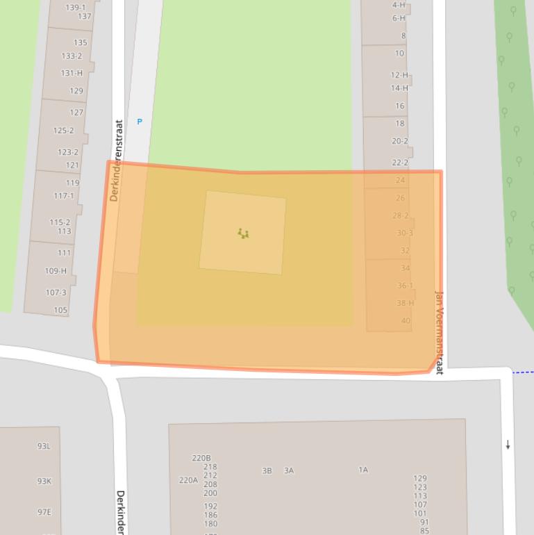 Kaart van postcodegebied 1061XG.