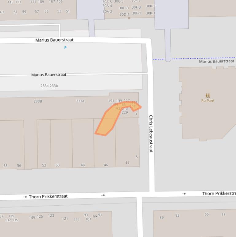 Kaart van postcodegebied 1062AJ.