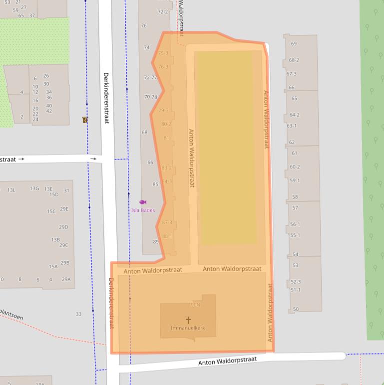 Kaart van postcodegebied 1062AZ.