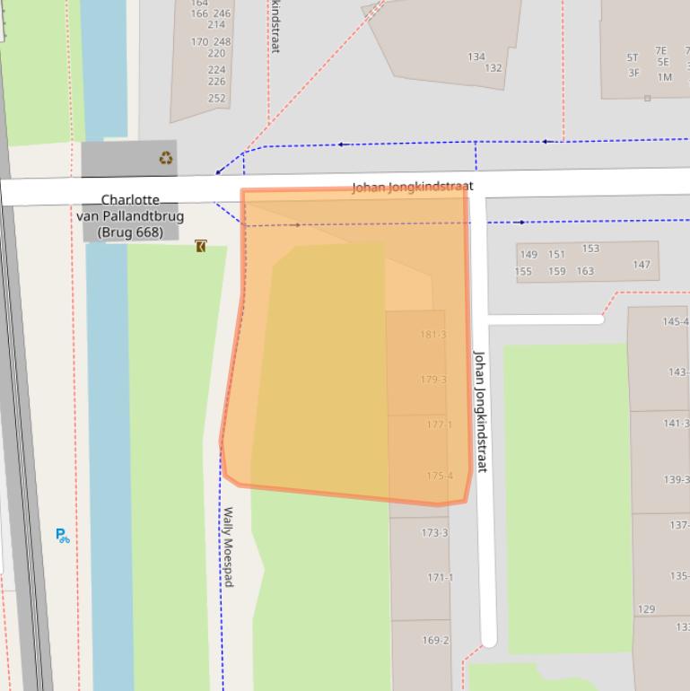 Kaart van postcodegebied 1062CZ.