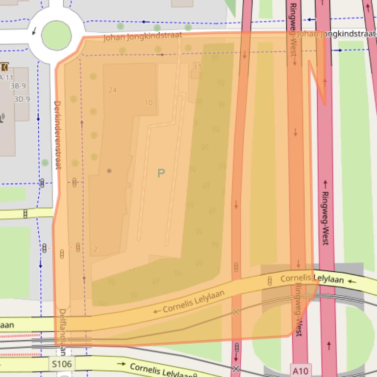 Kaart van postcodegebied 1062DB.