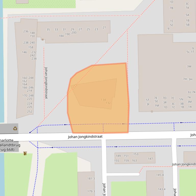 Kaart van postcodegebied 1062DJ.