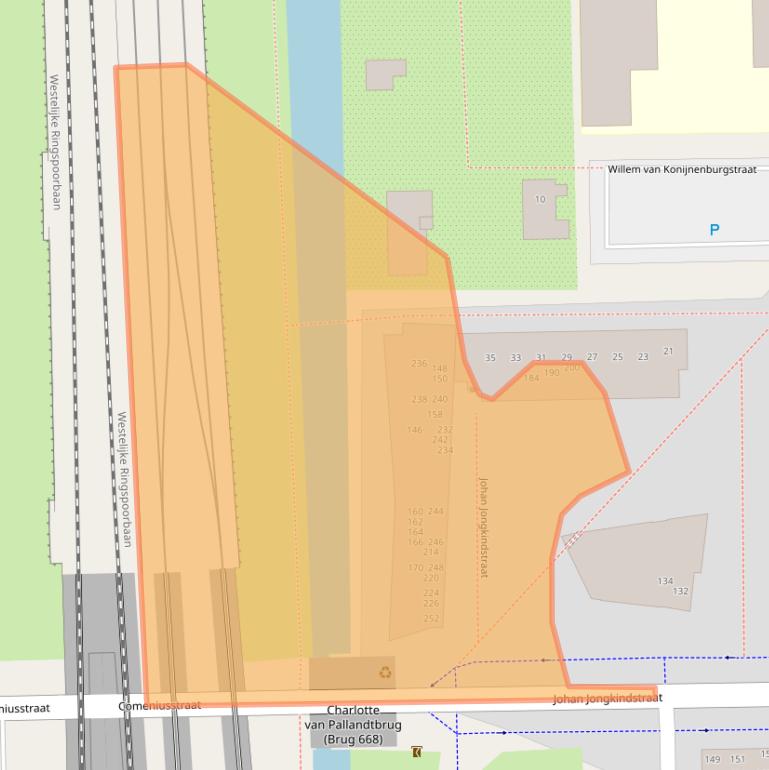 Kaart van postcodegebied 1062DK.