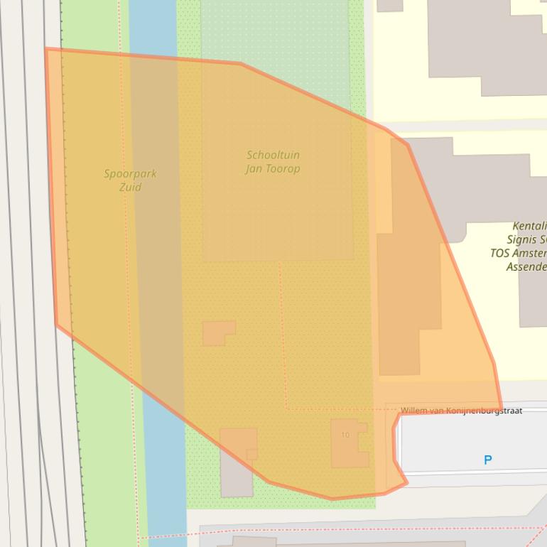 Kaart van postcodegebied 1062DN.