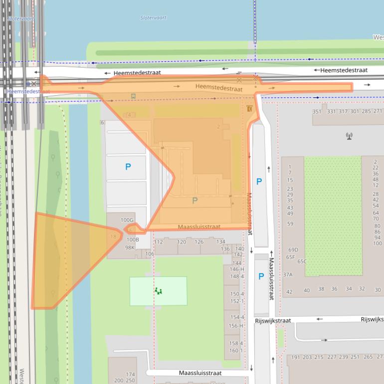 Kaart van postcodegebied 1062GD.