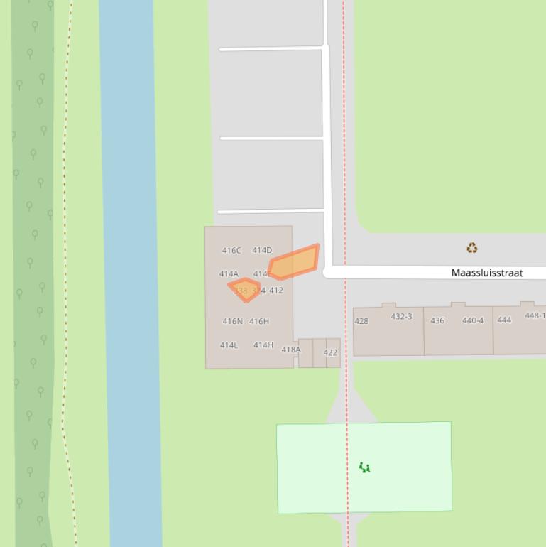 Kaart van postcodegebied 1062GR.