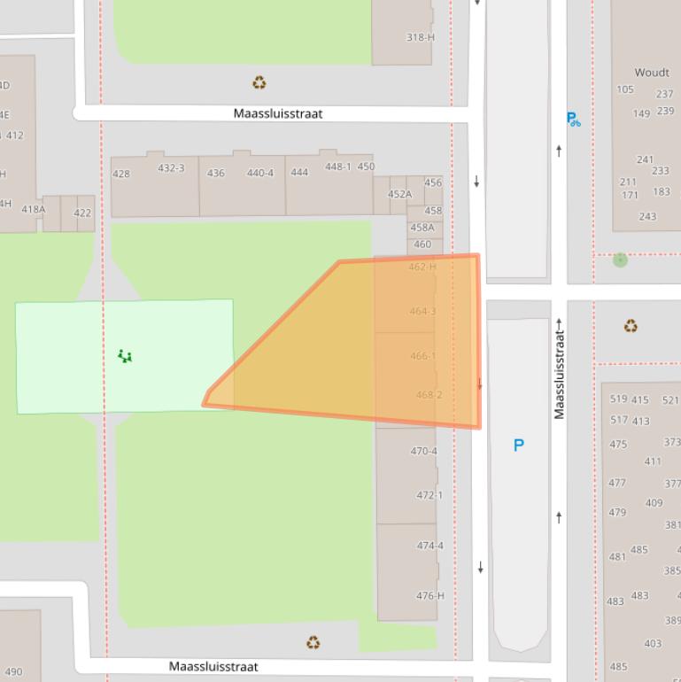 Kaart van postcodegebied 1062GV.