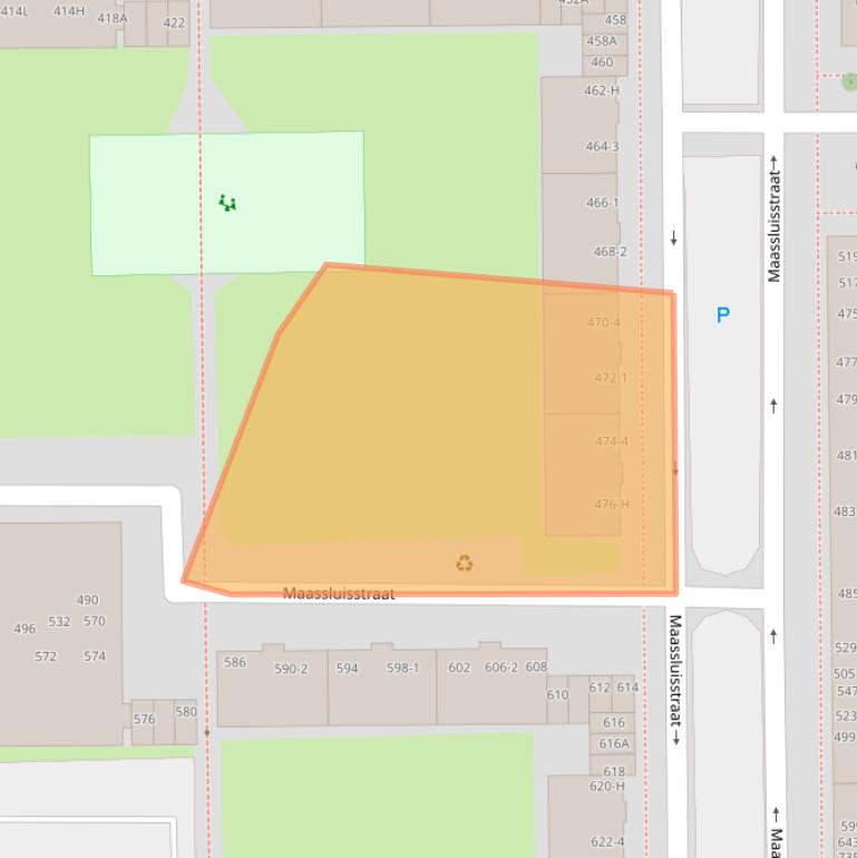 Kaart van postcodegebied 1062GW.