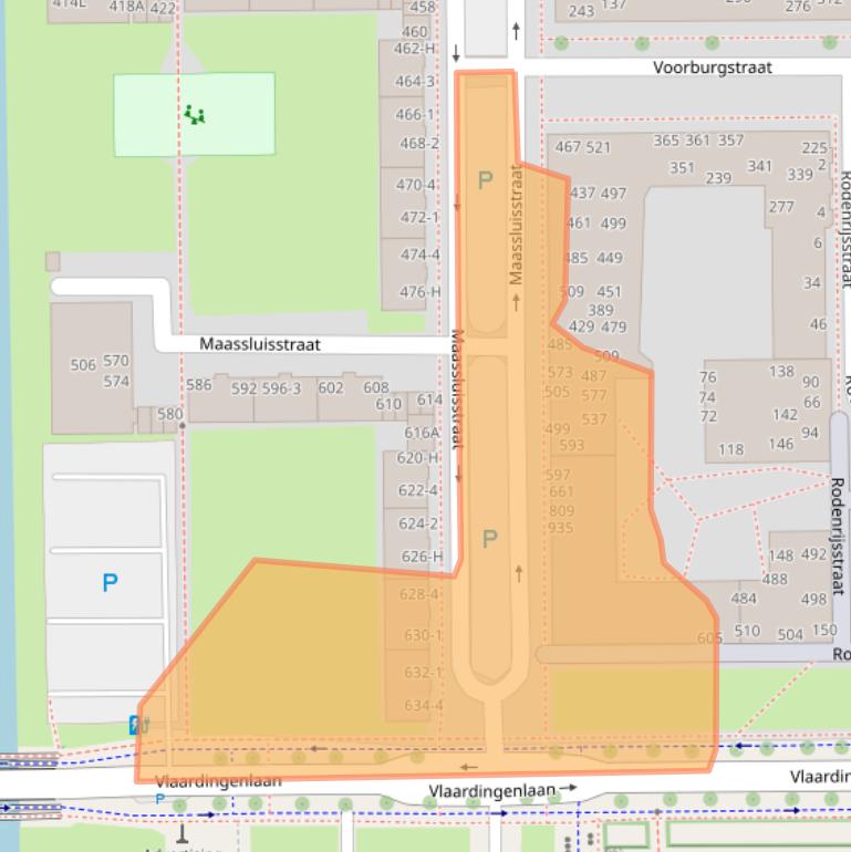 Kaart van postcodegebied 1062HC.