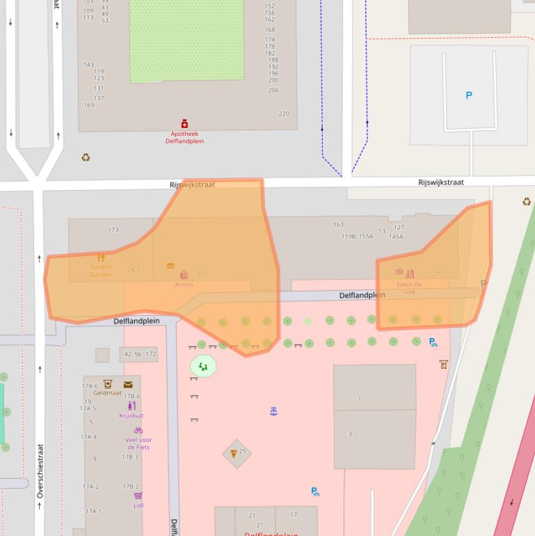 Kaart van postcodegebied 1062HR.