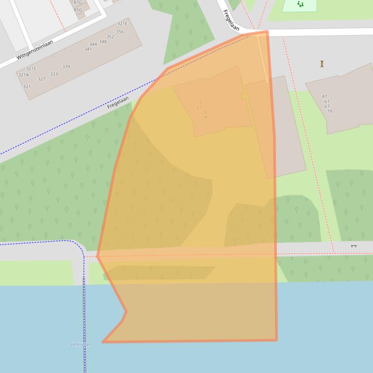 Kaart van postcodegebied 1062KM.