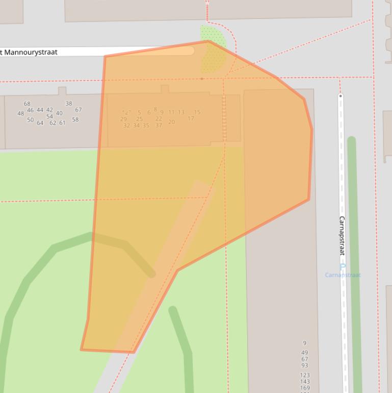 Kaart van postcodegebied 1062LA.