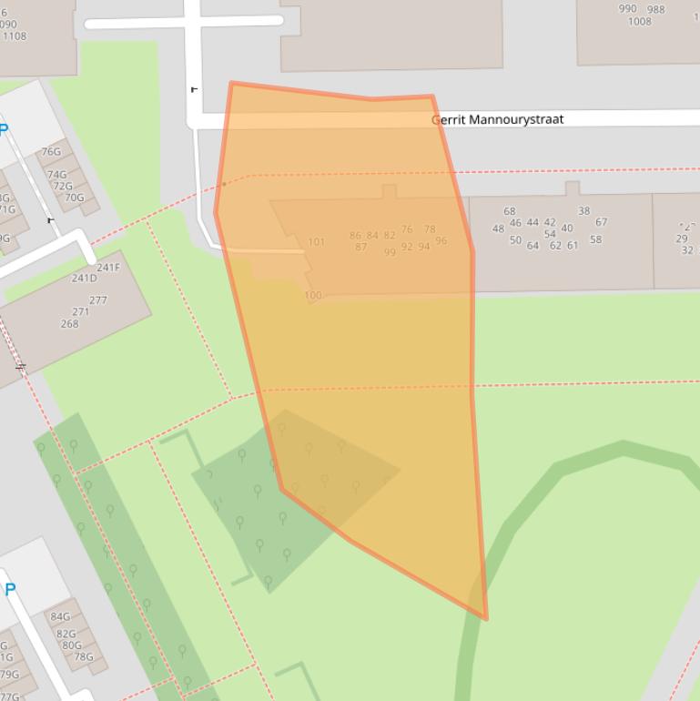 Kaart van postcodegebied 1062LC.