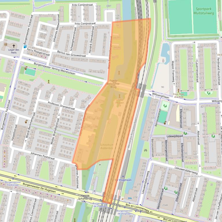 Kaart van postcodegebied 1063AD.