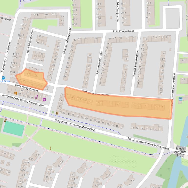 Kaart van postcodegebied 1063AS.