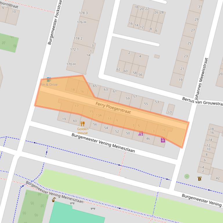 Kaart van postcodegebied 1063AT.