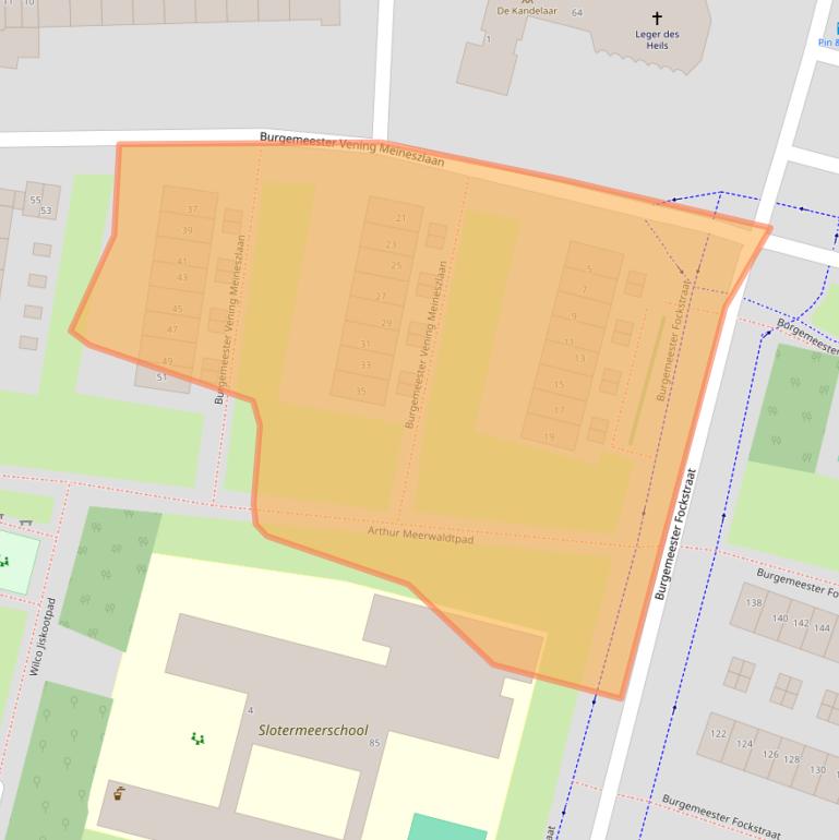 Kaart van postcodegebied 1063AV.