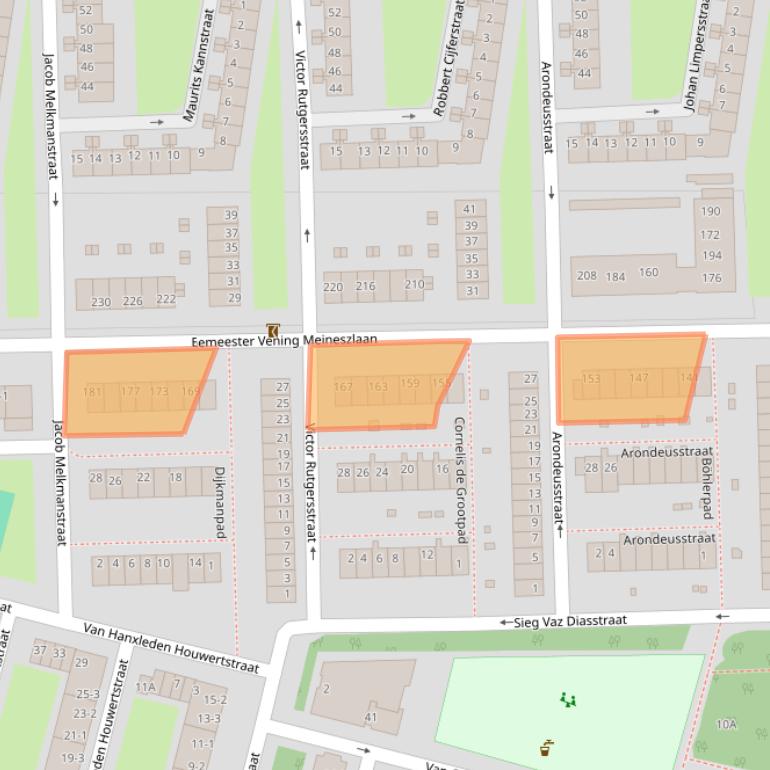 Kaart van postcodegebied 1063AZ.