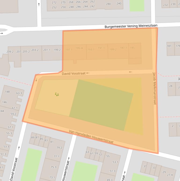 Kaart van postcodegebied 1063BA.