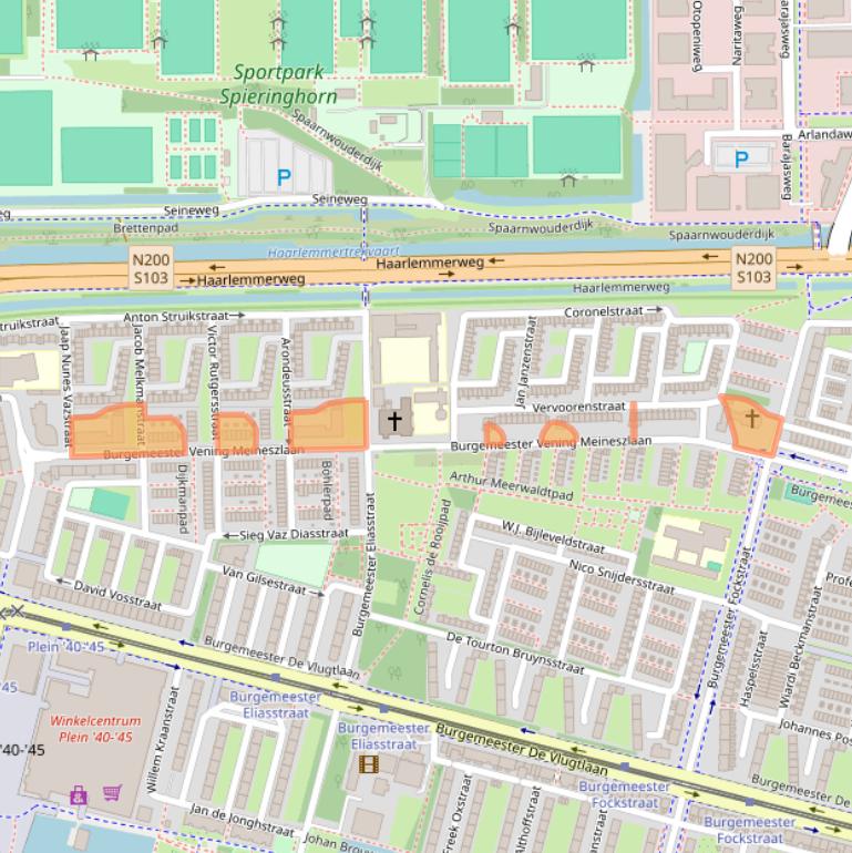 Kaart van postcodegebied 1063BE.