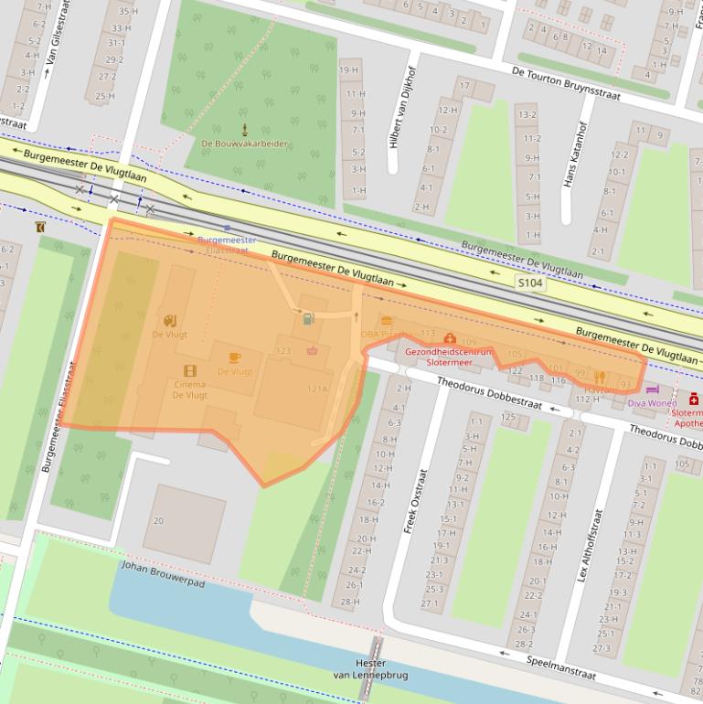 Kaart van postcodegebied 1063BJ.