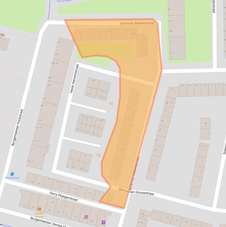 Kaart van postcodegebied 1063CG.