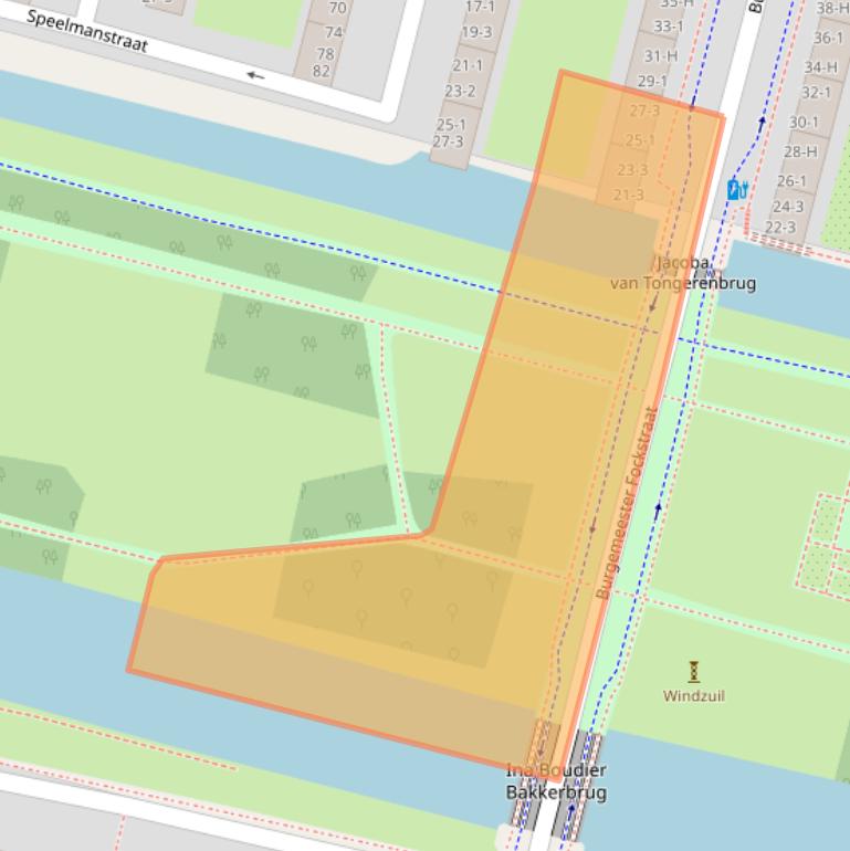 Kaart van postcodegebied 1063CL.