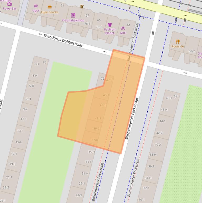 Kaart van postcodegebied 1063CN.