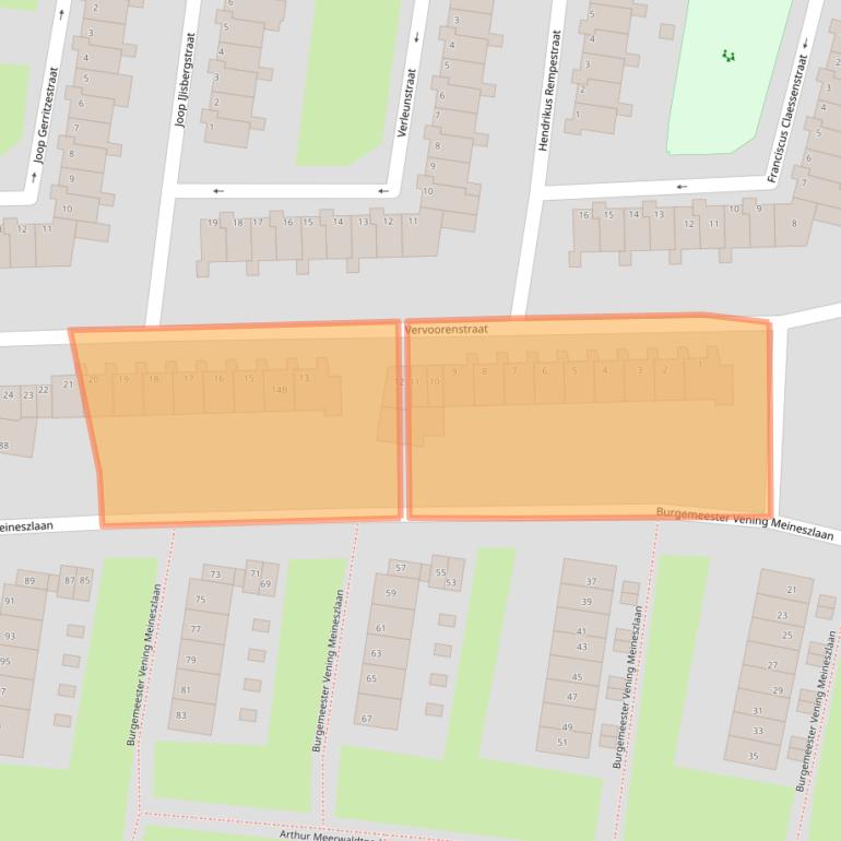 Kaart van postcodegebied 1063ES.