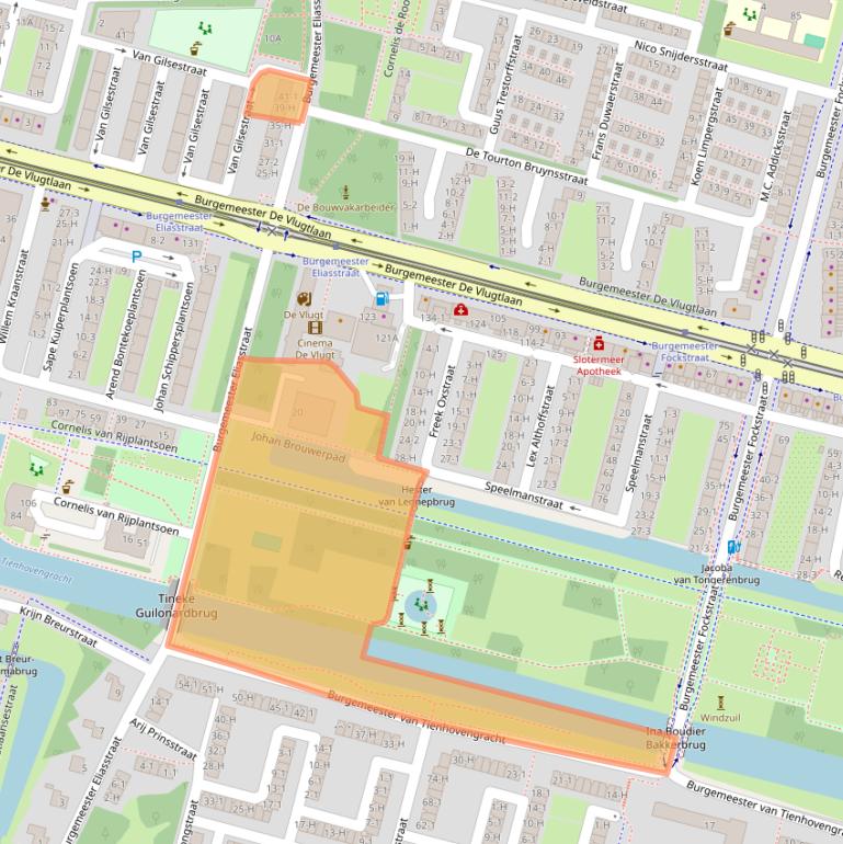 Kaart van postcodegebied 1063EW.