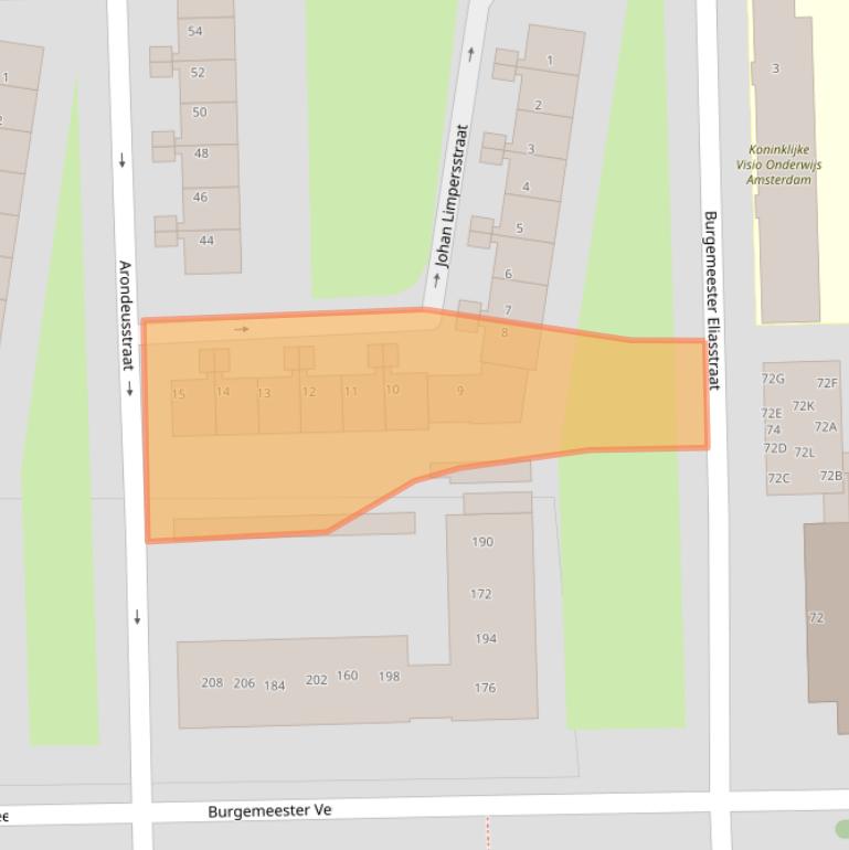 Kaart van postcodegebied 1063GA.