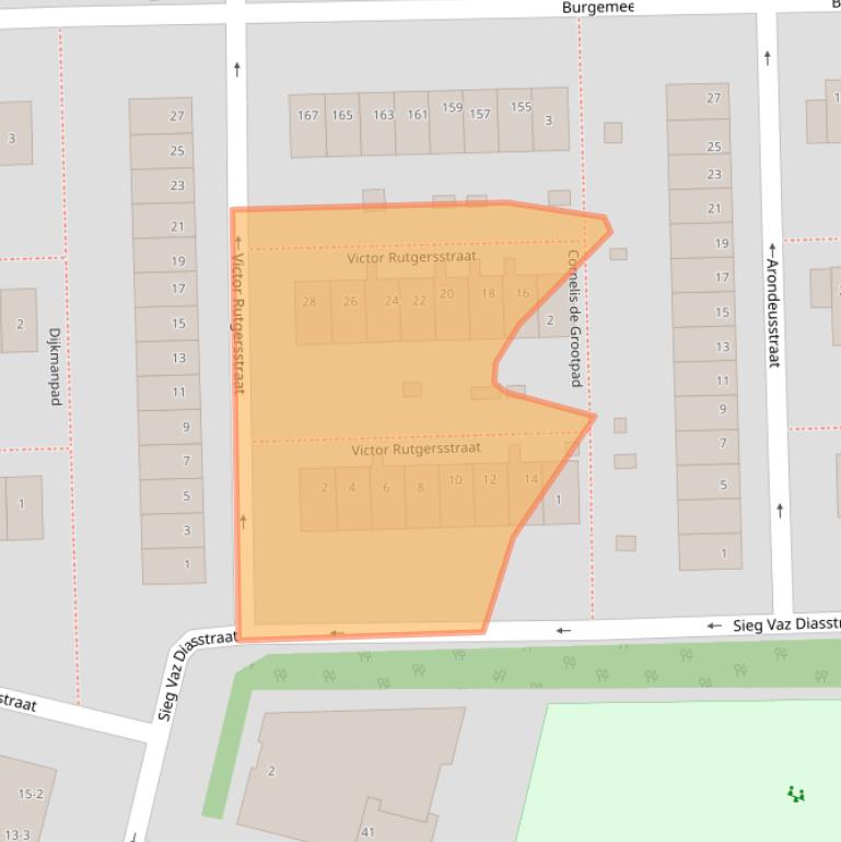 Kaart van postcodegebied 1063GH.