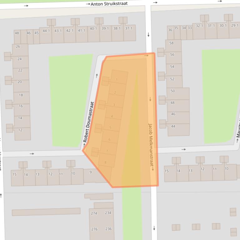 Kaart van postcodegebied 1063GP.